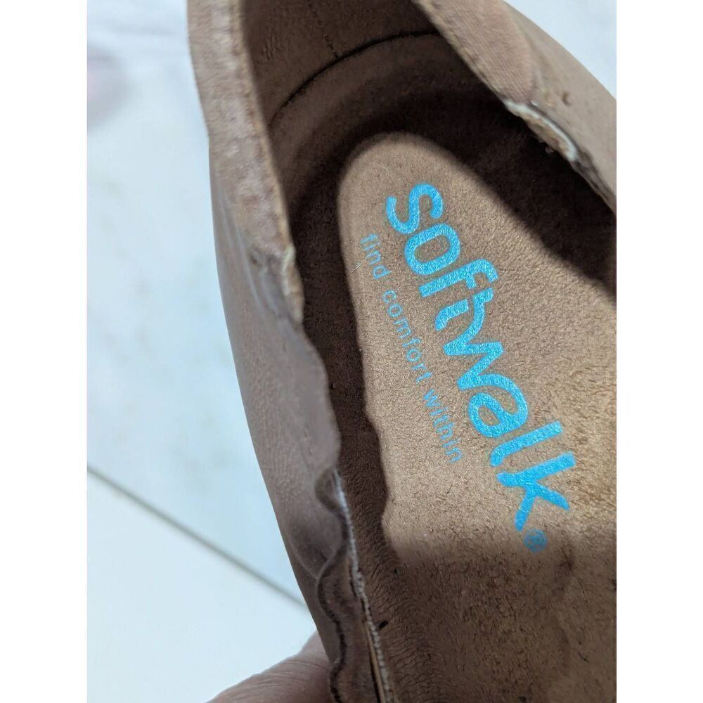 Softwalk Women's Brown Faux Suede Slip-On Arch Support Flat Shoe Size 8 - Picture 2 of 9